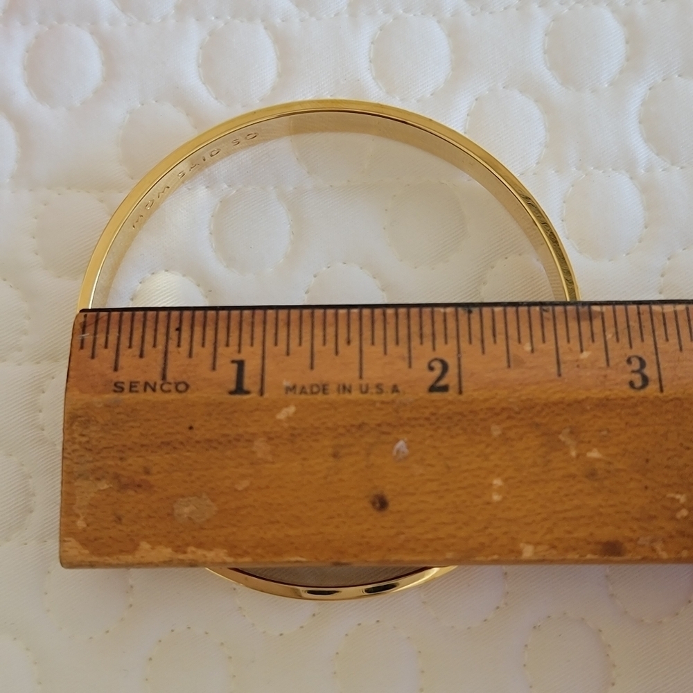 Kate Spade Gold Mom Said So Idiom Bangle Bracelet Classic Timeless Stackable - Picture 9 of 9